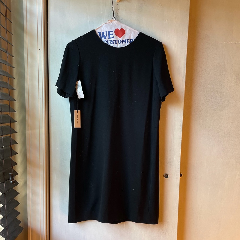 Black short sleeve dress